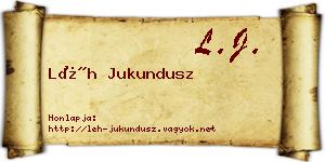 Léh Jukundusz névjegykártya